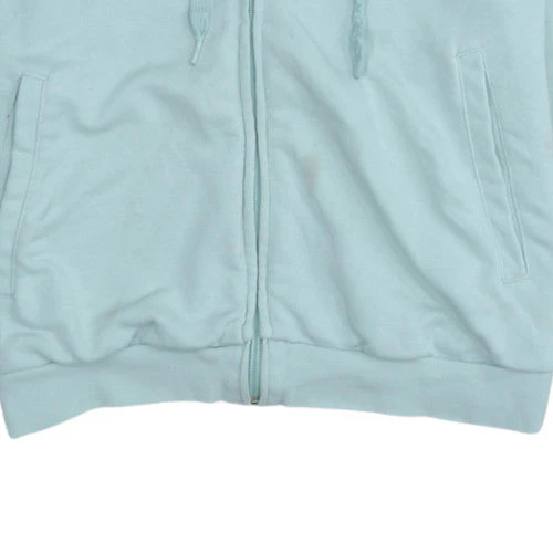 Adidas Women’s Blue Full Zip Hoodie Size L - Logo Hooded Sweatshirt - Image 6