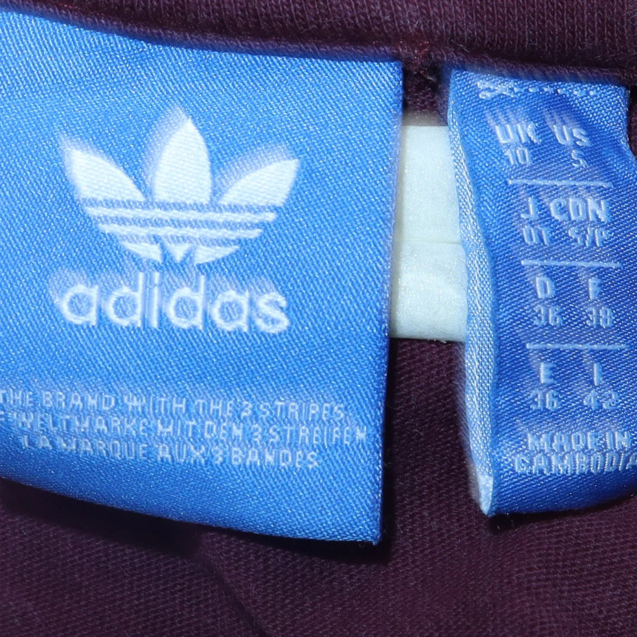 Adidas Women’s Brown Colourblock Cotton T-Shirt Size 10 - Image 4