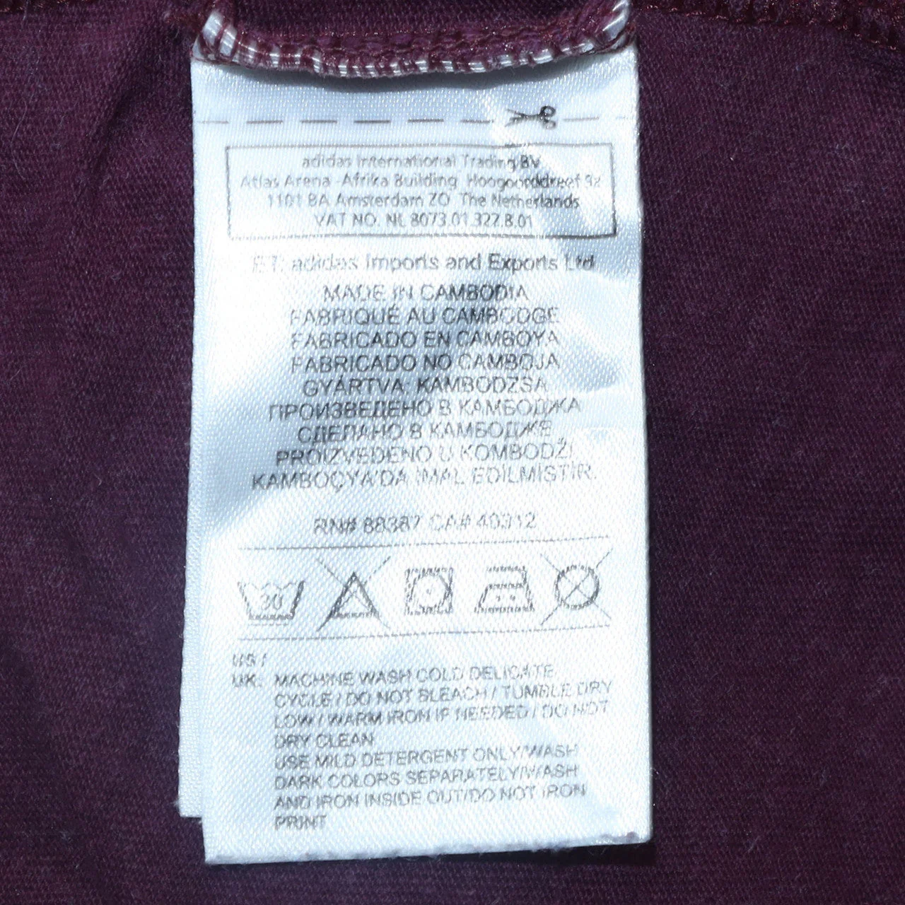Adidas Women’s Brown Colourblock Cotton T-Shirt Size 10 - Image 5