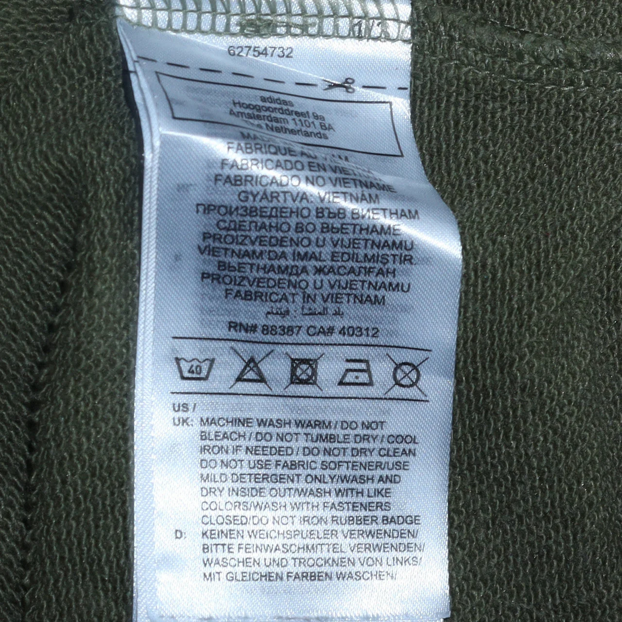 Adidas Women’s Green 1/2 Zip Pullover Sweatshirt UK 10 - Image 6