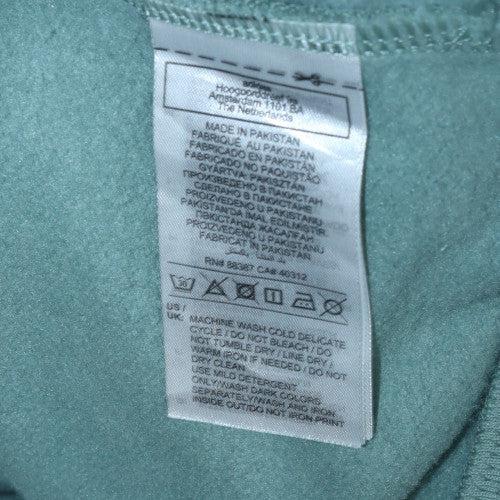 Adidas Women’s Green Pullover Hoodie Medium Logo Print Cotton Blend - Image 6