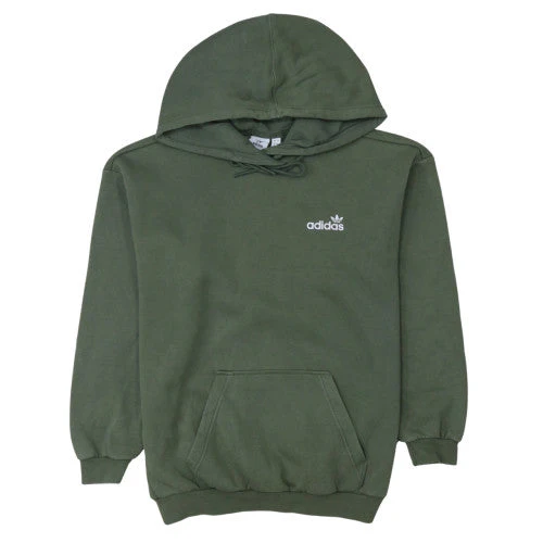 Adidas Women’s Green Pullover Hoodie Size M Logo Print Casual Sweatshirt