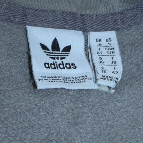 Adidas Women’s Grey 1/4 Zip Fleece Sweatshirt Size 10 Casual Pullover - Image 5