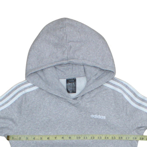Adidas Women’s Grey Pullover Hoodie Small Classic Fit Sweatshirt - Image 2