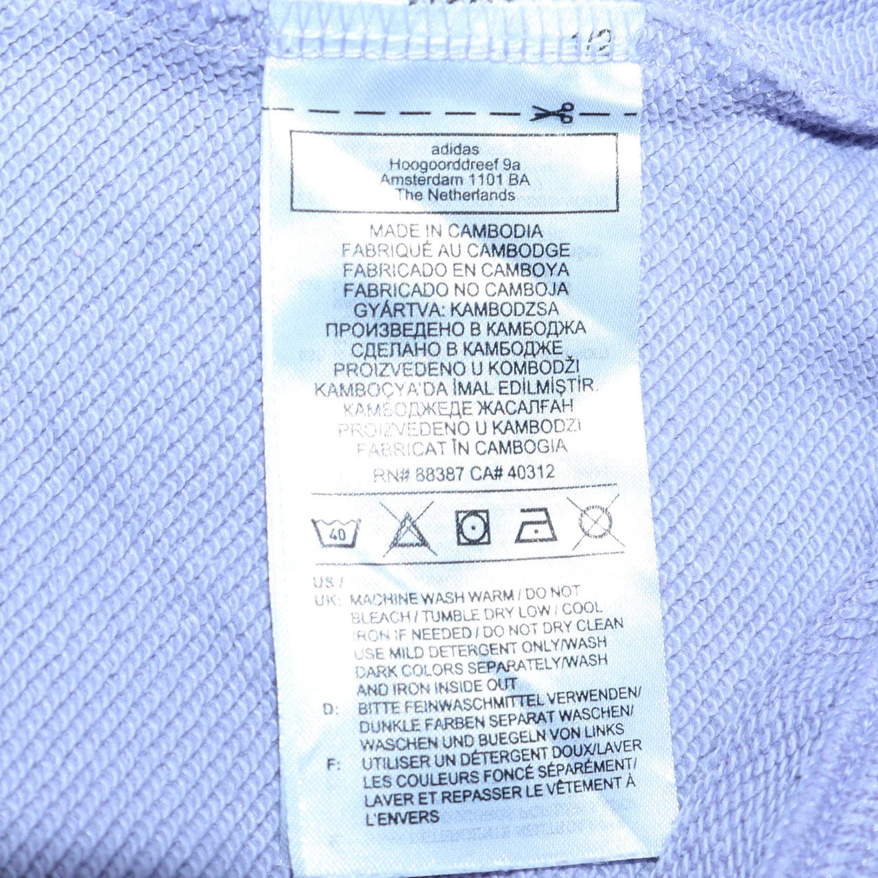 Adidas Women’s Lilac Sweatshirt Small Crew Neck Logo Cotton Blend - Image 6