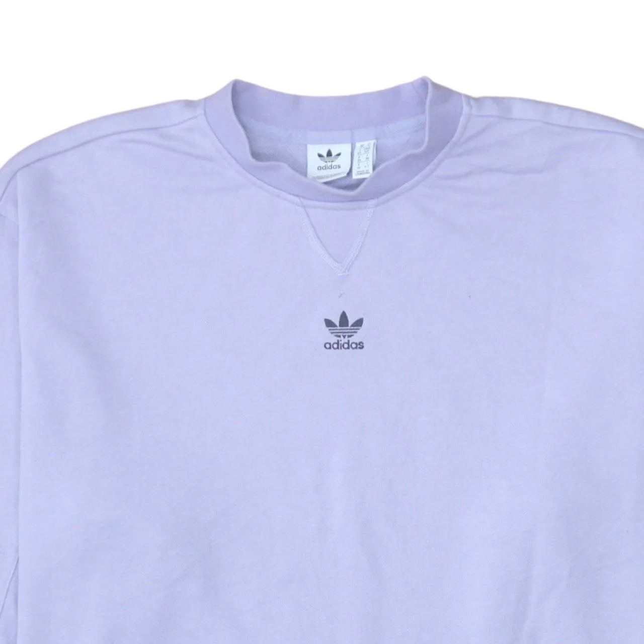 Adidas Women’s Lilac Sweatshirt Small Crew Neck Logo Cotton Blend - Image 8
