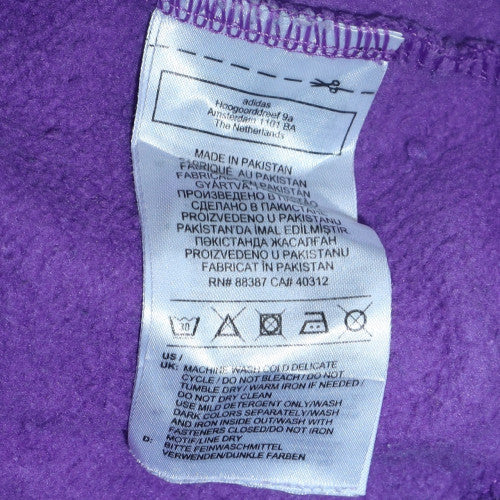Adidas Women’s Purple 1/2 Zip Hoodie Medium Hooded Sweatshirt - Image 5