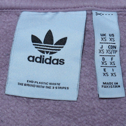 Adidas Women’s Purple Crew Neck Pullover Sweatshirt XS - Image 5