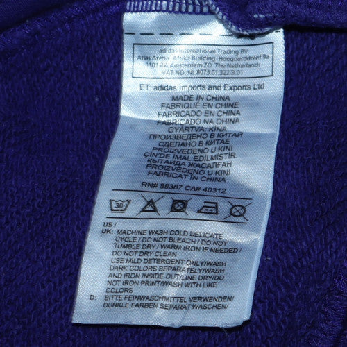 Adidas Women’s Purple Pullover Hoodie Size 10 Cotton Blend Logo Design - Image 6