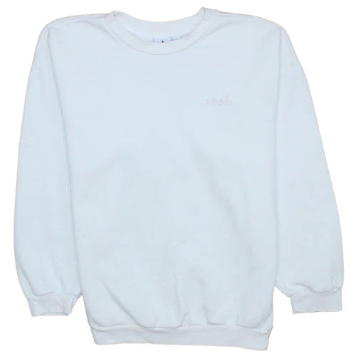 Adidas Women White Crew Neck Pullover Sweatshirt Size 10