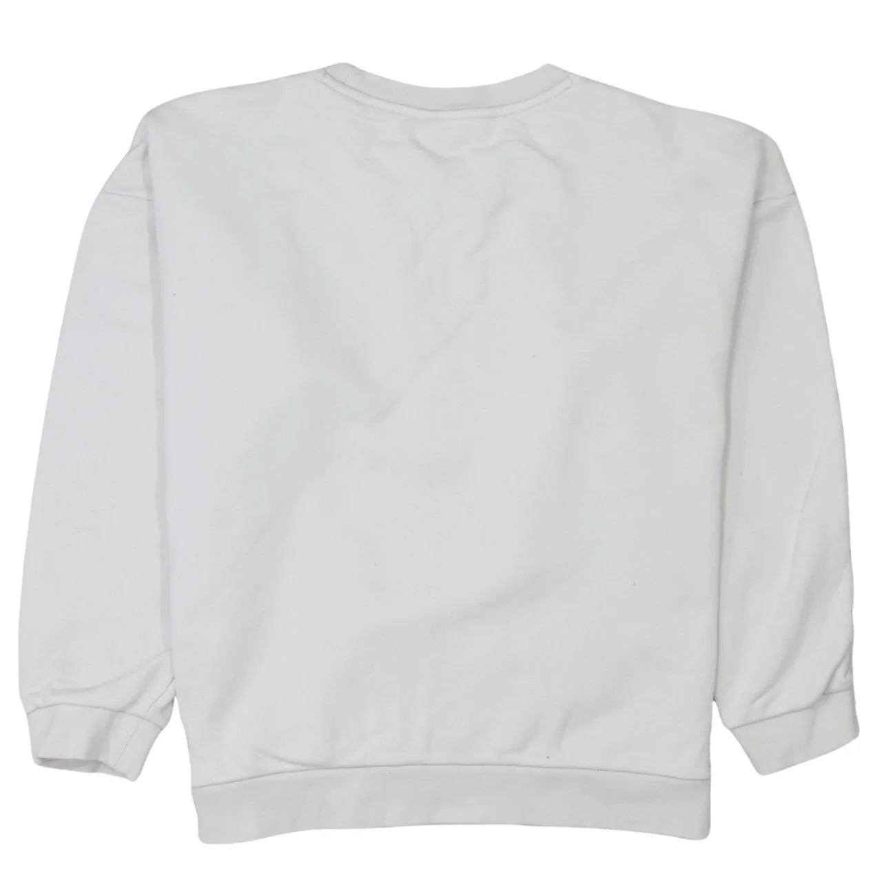 Adidas Women White Logo Crew Neck Pullover Sweatshirt Size 10 - Image 4