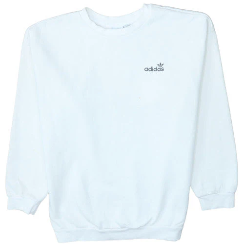 Adidas Women White Size 14 Crew Neck Pullover Sweatshirt