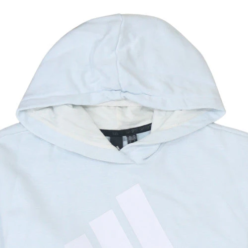 Adidas Women XS Blue Hooded Pullover Sweatshirt Logo Print - Image 7