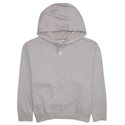 Adidas Womens Beige Hoodie 12-14 Pullover Cotton Blend Casual