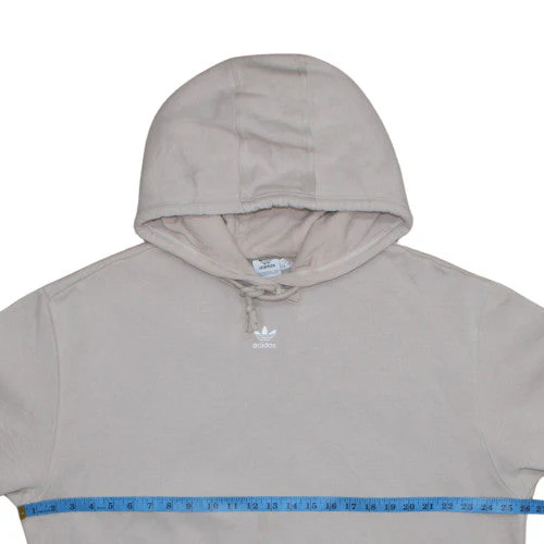 Adidas Womens Beige Hoodie 12-14 Pullover Cotton Blend Casual - Image 2