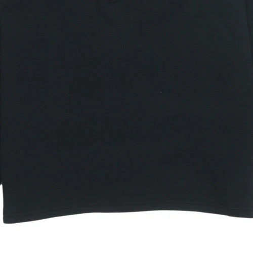 Adidas Womens Black 1/4 Zip Sweatshirt Size 10 Cotton Blend - Image 7