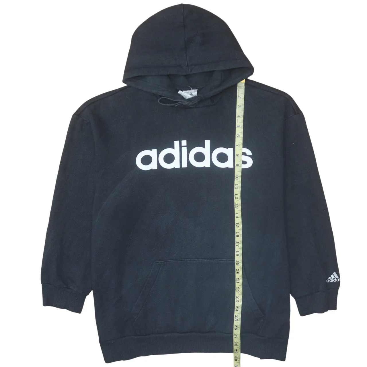 Adidas Womens Black 2XL Pullover Hoodie with Logo Print - Image 2