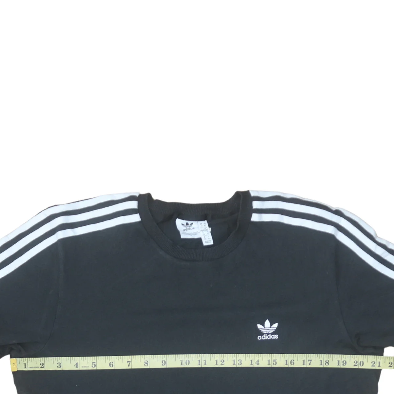 Adidas Women's Black 3-Stripes T-Shirt Dress Size 14 Cotton - Image 2