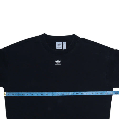 Adidas Womens Black Crew Neck Long Sleeve Sweatshirt Size 12 - Image 2
