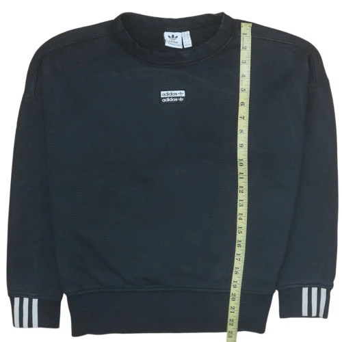 Adidas Womens Black Crew Neck Long Sleeve Sweatshirt Size 8 - Image 3