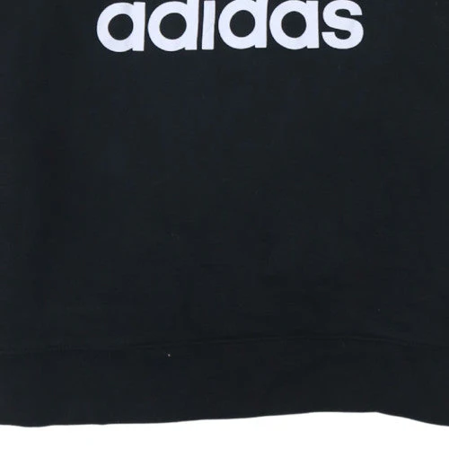 Adidas Womens Black Crew Neck Pullover Sweatshirt Size 8 Logo Print - Image 8