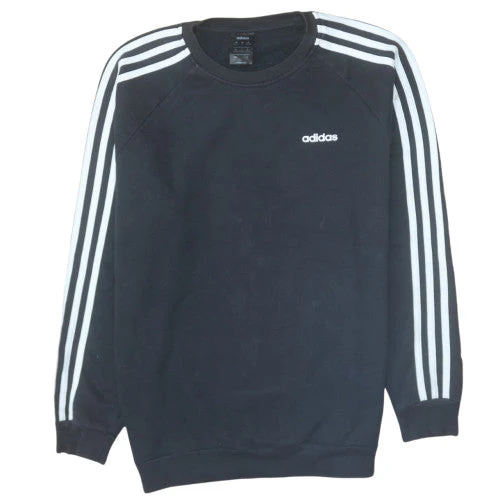 Adidas Women's Black Crew Neck Pullover Sweatshirt Size S 8-10