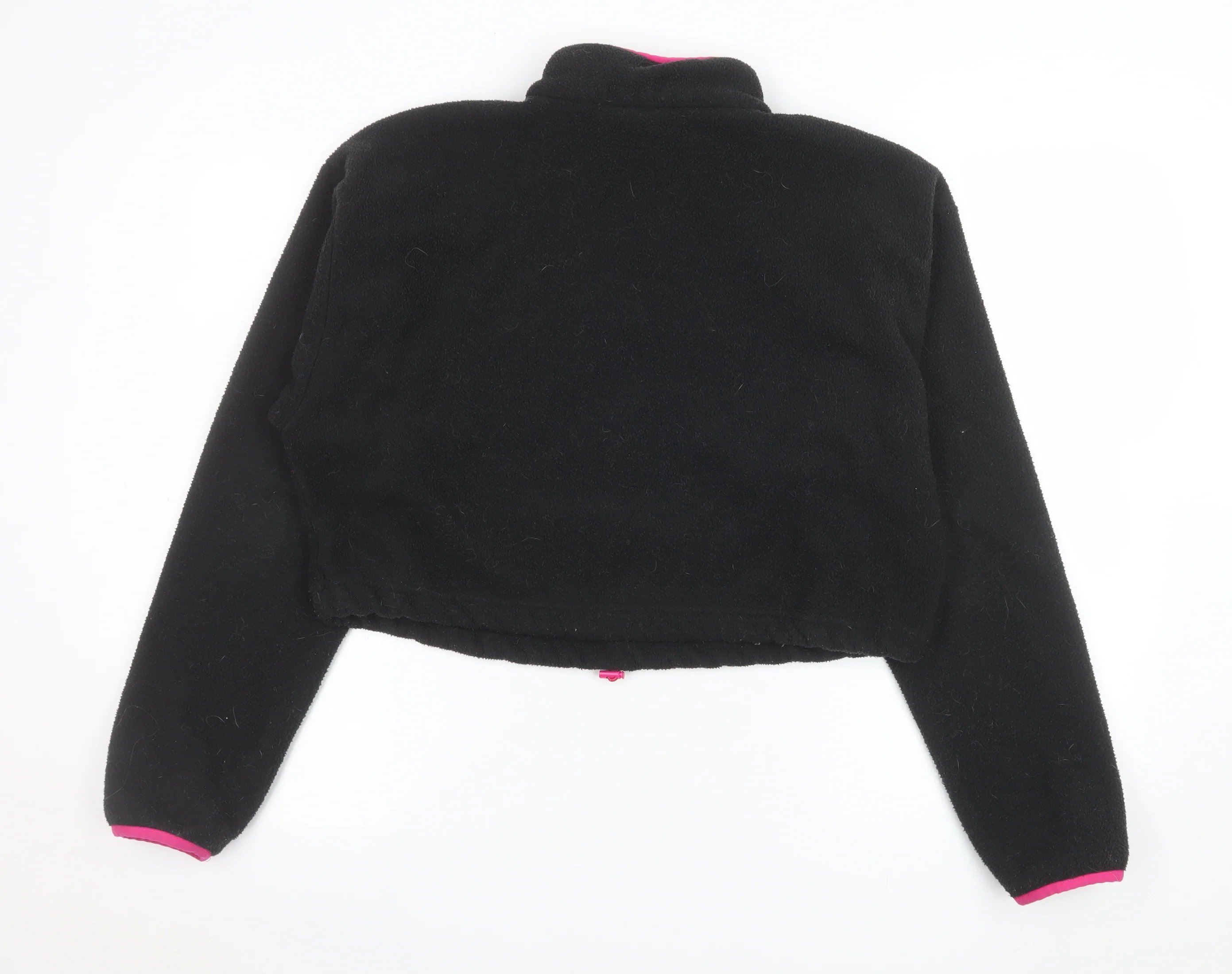 Adidas Womens Black Fleece 1/4 Zip Pullover Sweatshirt Size 14 - Image 3