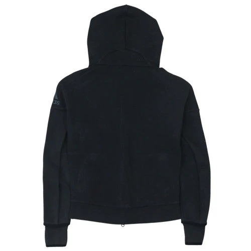 Adidas Women's Black Full Zip Hooded Sweatshirt Size M - Image 4