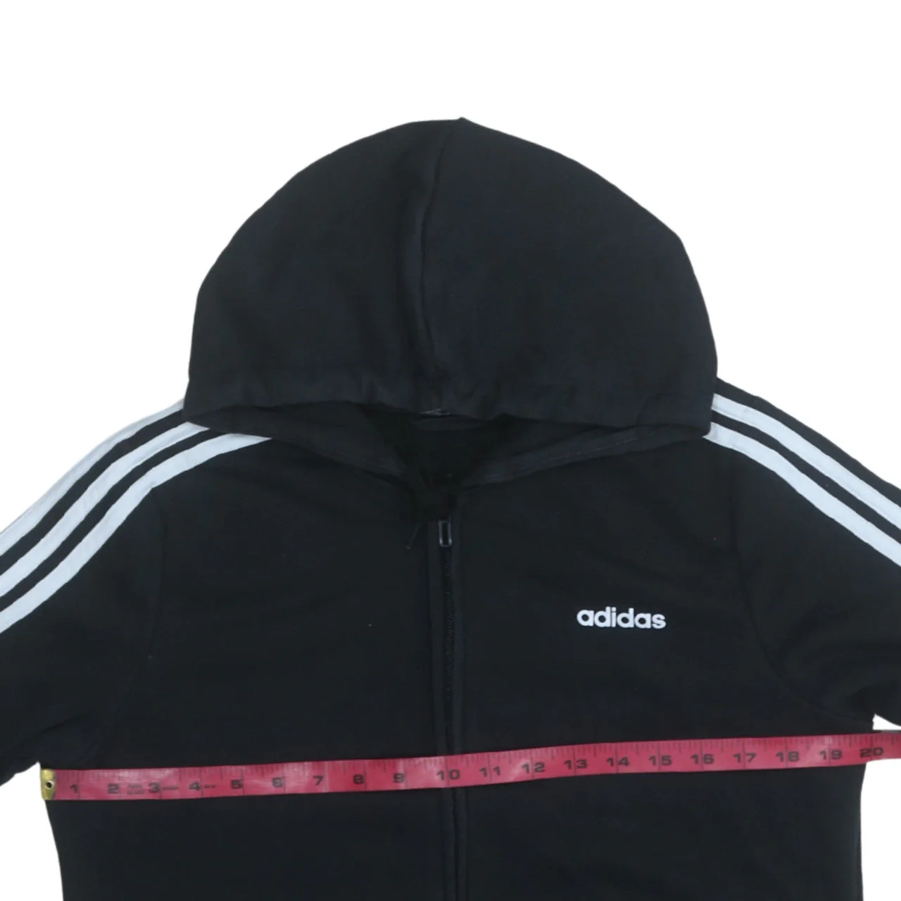 Adidas Womens Black Full Zip Hoodie L 16-18 Classic Sportswear - Image 2