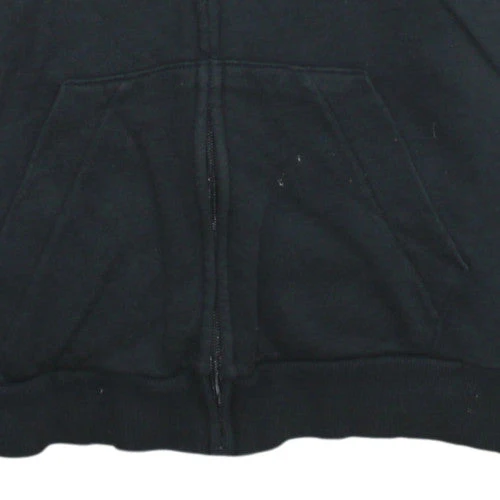 Adidas Women's Black Full Zip Hoodie L Logo Print Casual Sweatshirt - Image 7