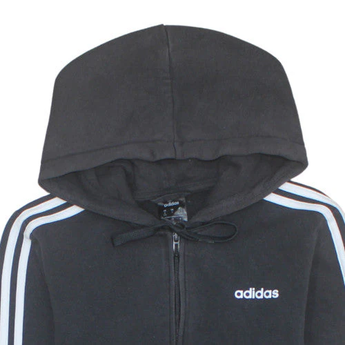 Adidas Women's Black Full Zip Hoodie Small Hooded Sweatshirt - Image 7