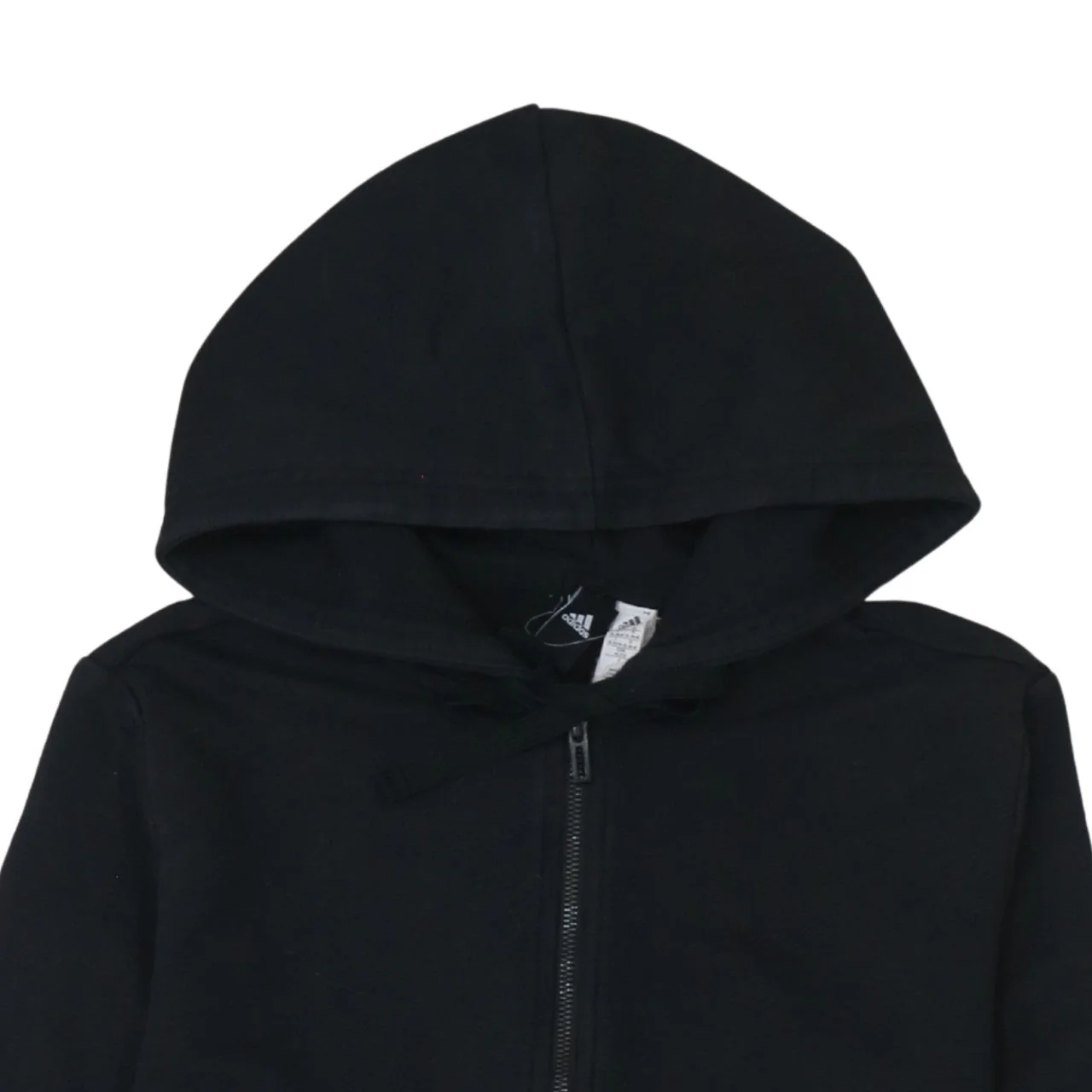 Adidas Womens Black Full Zip Hoodie XL Cotton Blend Casual Sportswear - Image 6