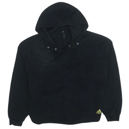 Adidas Womens Black Hooded Pullover Hoodie Size M Fleece Primegreen