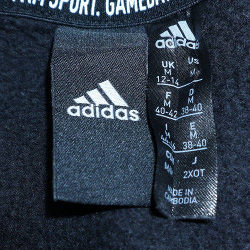 Adidas Womens Black Hoodie UK 12-14 Pullover Long Sleeve Logo Sweatshirt - Image 5