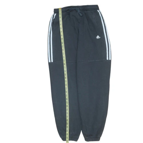 Adidas Womens Black Jogger Trousers M Regular Fit Fleece Activewear - Image 3