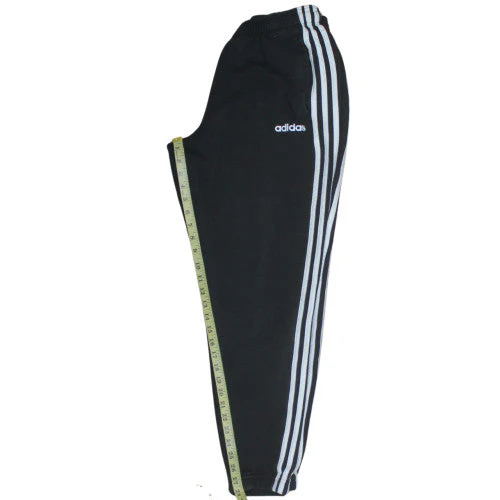 Adidas Women's Black Jogger Trousers M Sports Striped Fleece - Image 2