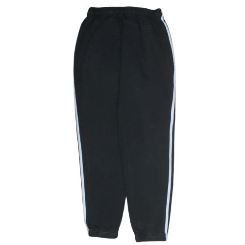 Adidas Women's Black Jogger Trousers M Sports Striped Fleece - Image 4