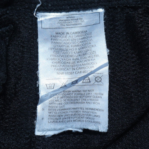 Adidas Women's Black Jogger Trousers M Sports Striped Fleece - Image 6