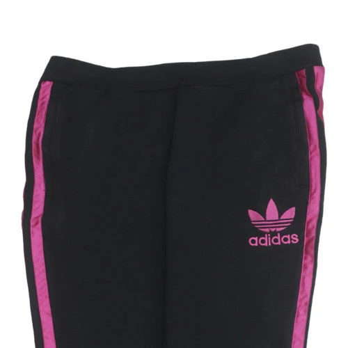 Adidas Womens Black Jogger Trousers Size 12 with Pink Stripes - Image 6