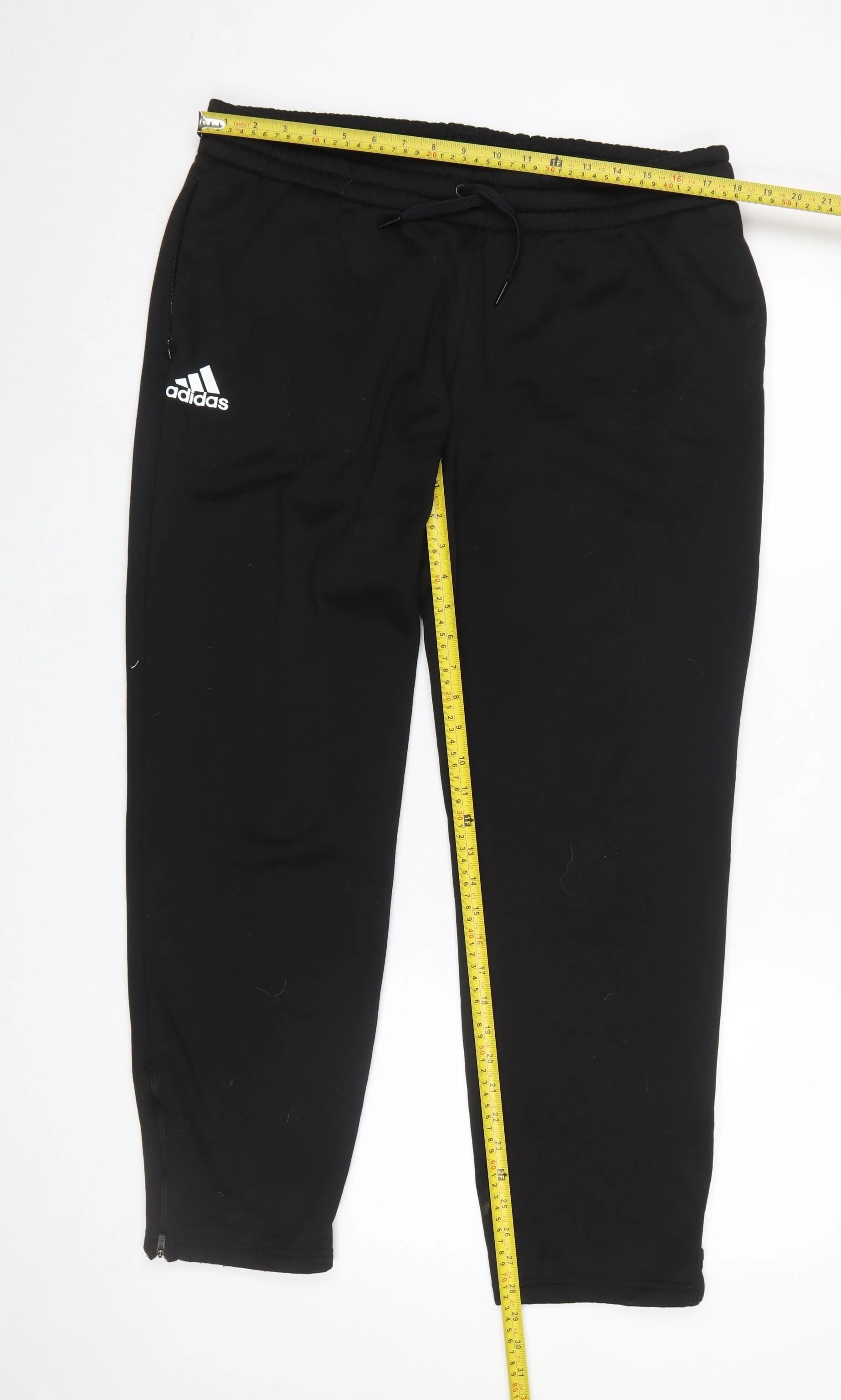 Adidas Womens Black Jogger Trousers Size L Polyester Sportswear - Image 2