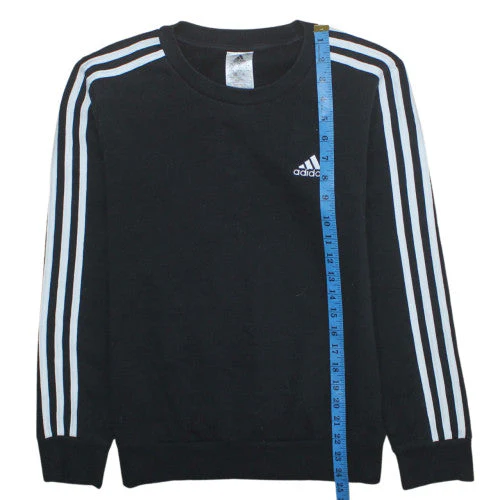 Adidas Women's Black Long Sleeve Crew Neck Pullover Sweatshirt S - Image 2