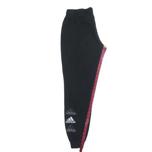 adidas Womens Black M Tapered Fleece Sweatpants - Image 2