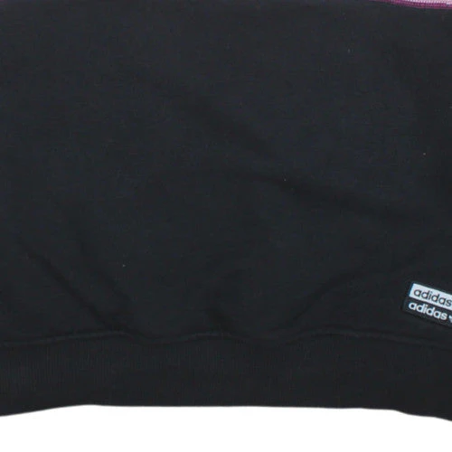 Adidas Womens Black Pink Colourblock Sweatshirt Size 8 Crew Neck Logo Jumper - Image 7