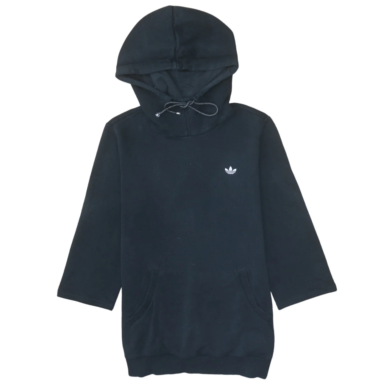 Adidas Women's Black Pullover Hoodie Dress Size 14 Casual Tunic Style
