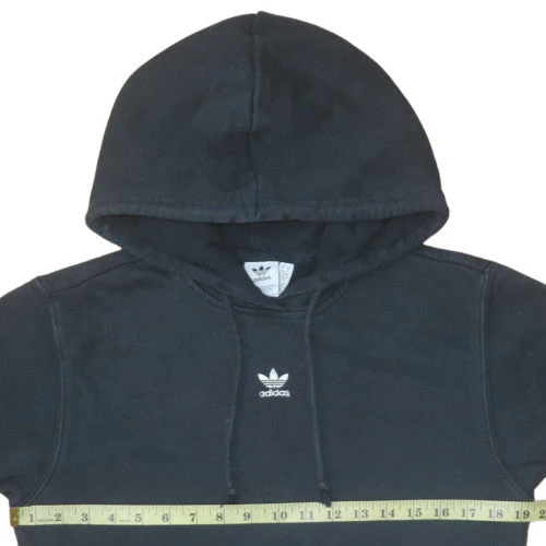 Adidas Womens Black Pullover Hoodie Size 6 Cotton Blend Casual - Image 3