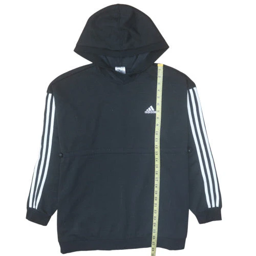 Adidas Womens Black Pullover Hoodie Size M 12-14 with Logo Detail - Image 3