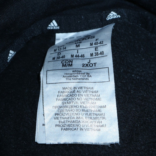 Adidas Womens Black Pullover Hoodie Size M Logo Print Cotton Blend - Image 5