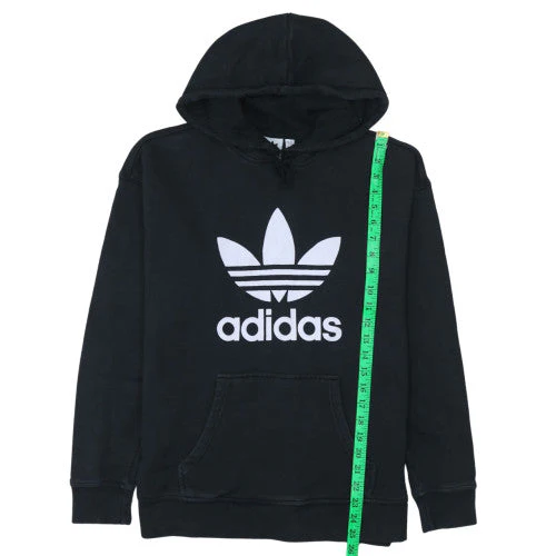 Adidas Women's Black Pullover Hoodie UK 8 Trefoil Logo Casual Sweatshirt - Image 3
