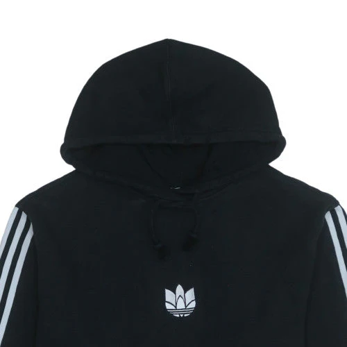 Adidas Womens Black Size 10 Pullover Hoodie with Logo and Stripes - Image 8