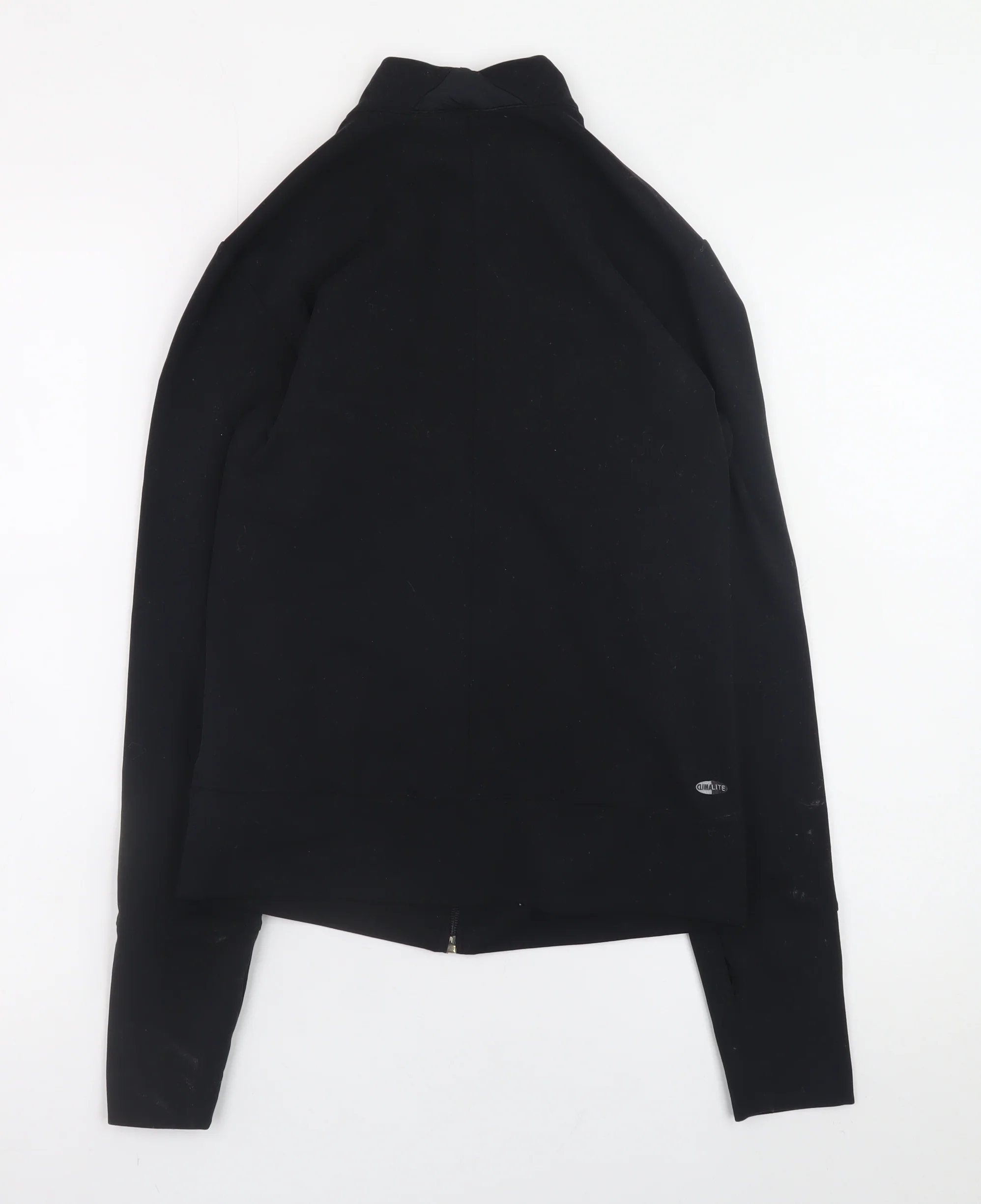 Adidas Womens Black Size 12 Slim Fit Full Zip Sports Jacket - Image 3